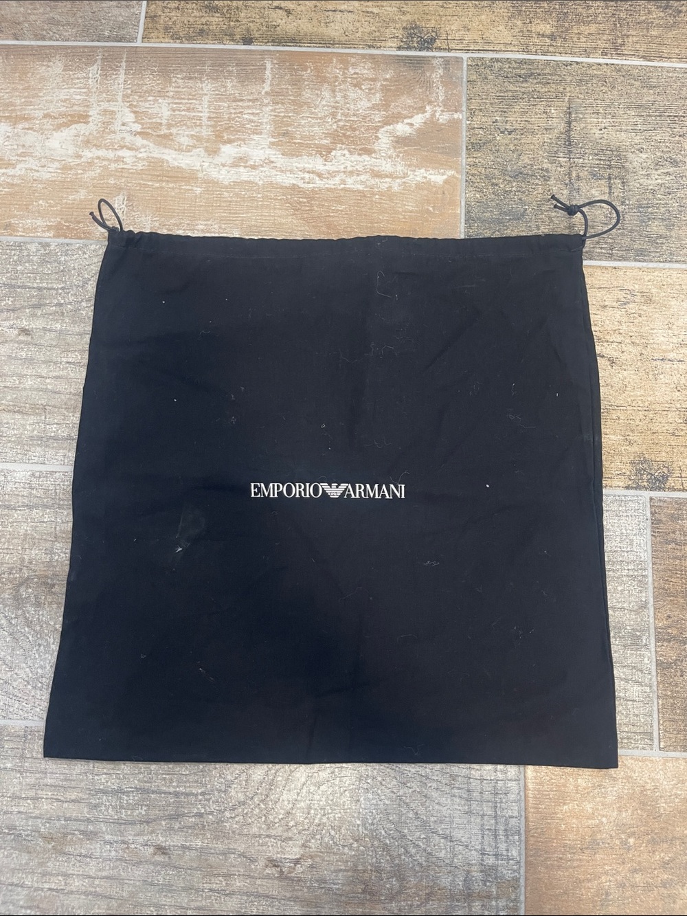 Emporio Armani Black Logo Drawstring Dust Bag